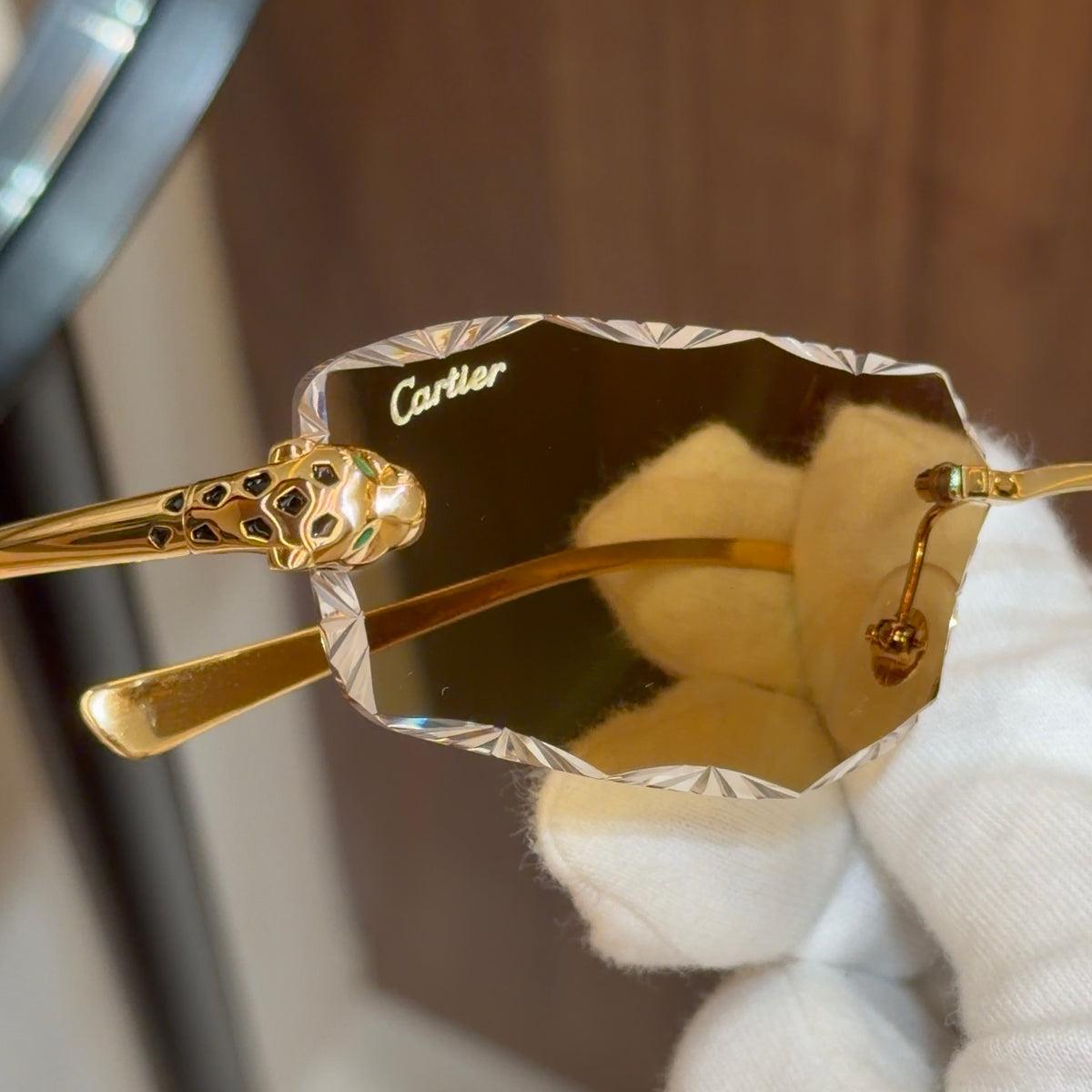 Cartier CT0494O Diamond cut Double Vague Fleur
