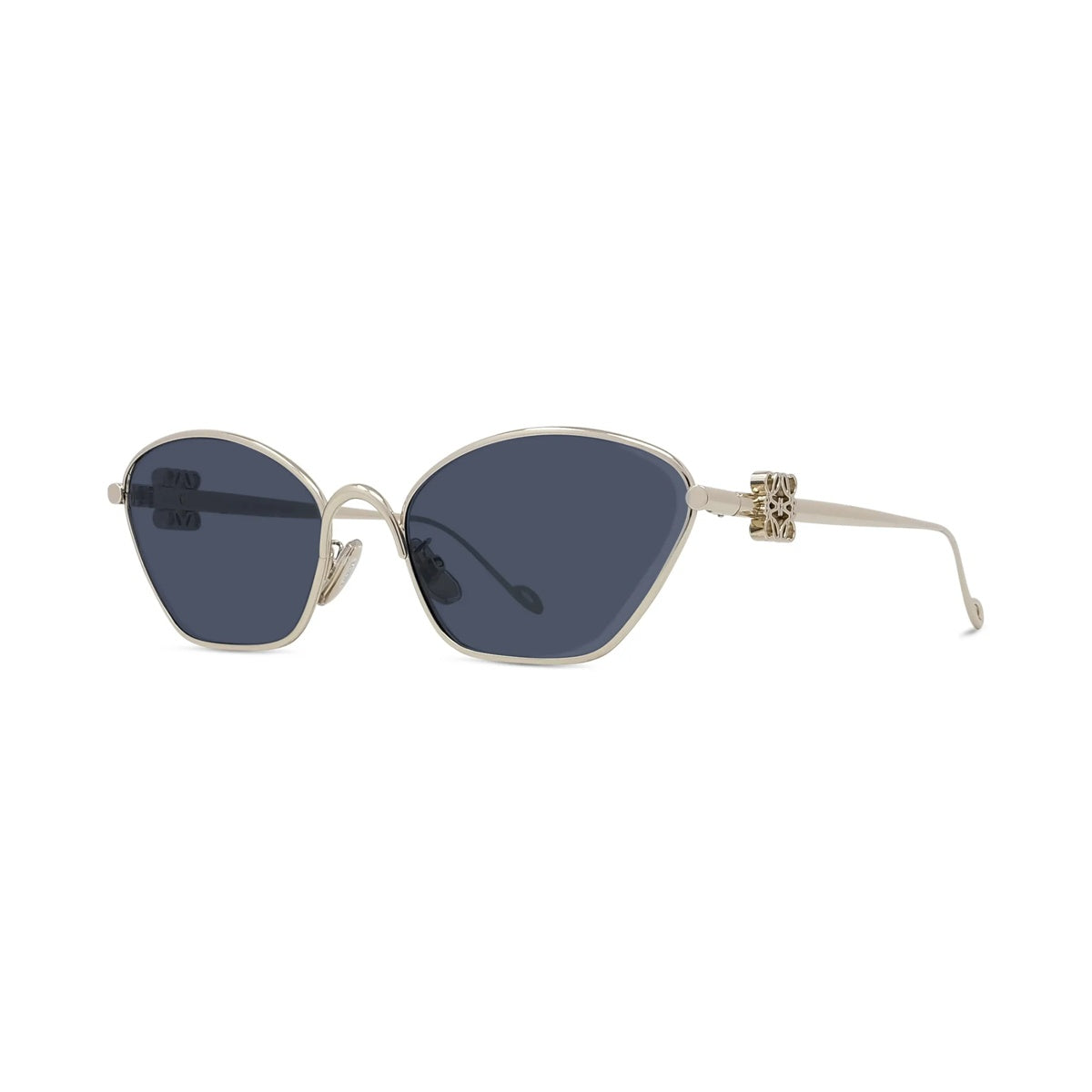 Lunettes de soleil Loewe Anagram LW40115U — Jaune brillant / verre bleu