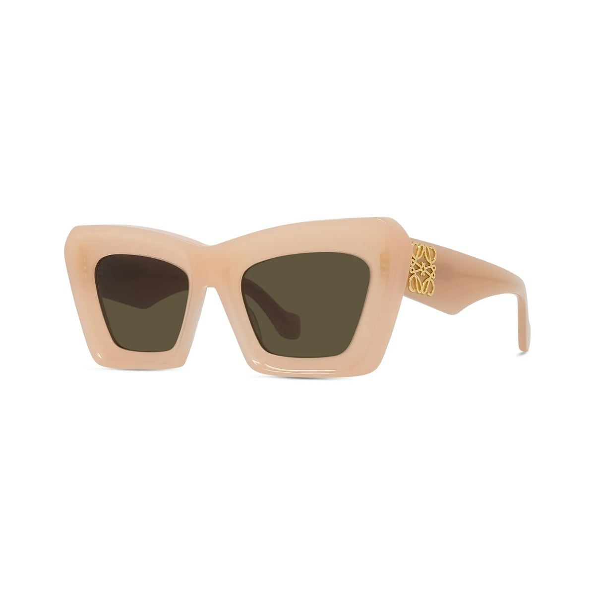 Lunettes de soleil Loewe Anagram LW40145I — Rose brillant / verre marron