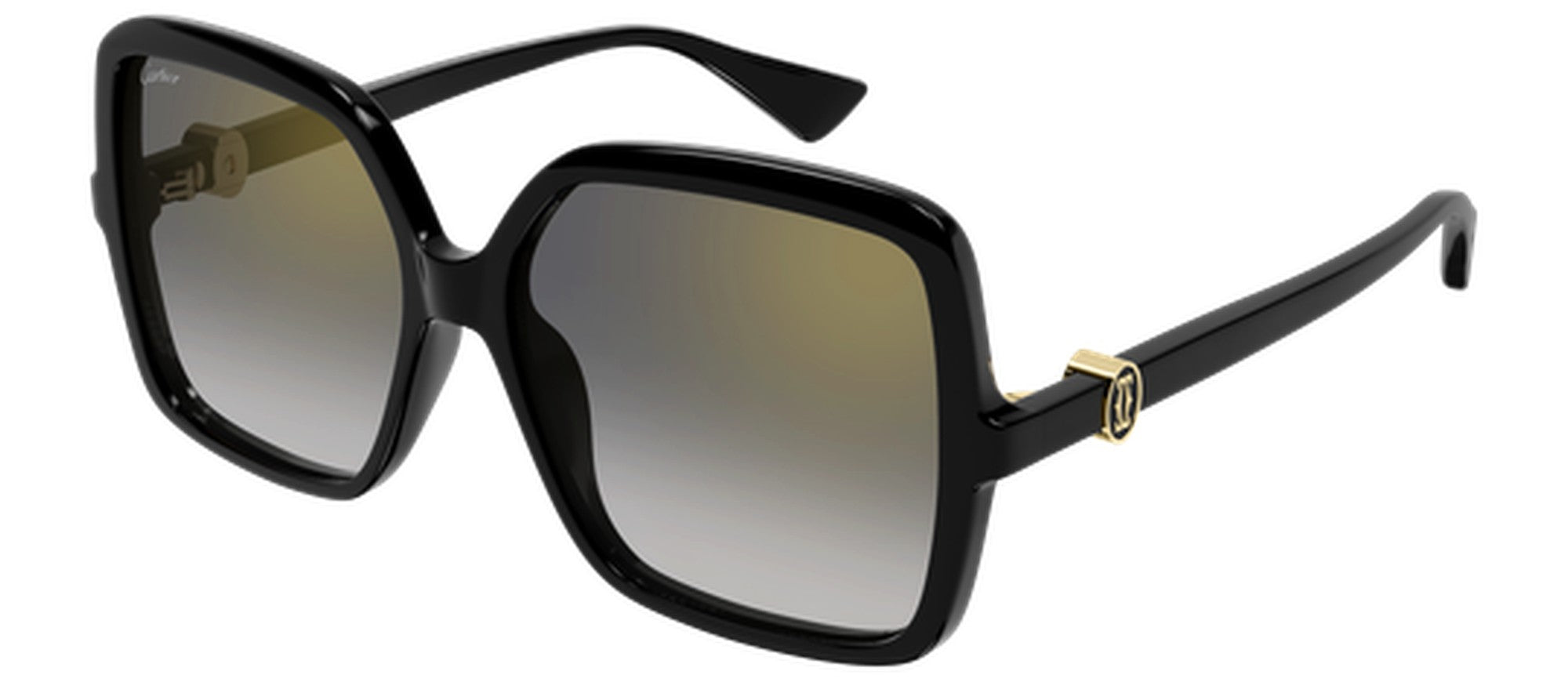 Lunettes de soleil Cartier Double C CT0641S — Noir / verre gris